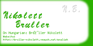 nikolett bruller business card